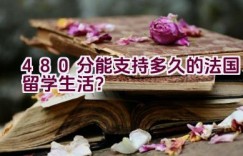 “480分能支持多久的法国留学生活？”