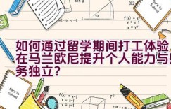 如何通过留学期间打工体验在马兰欧尼提升个人能力与财务独立？