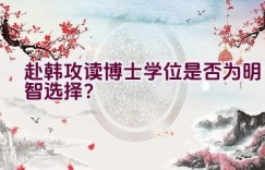 赴韩攻读博士学位是否为明智选择？