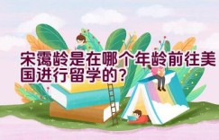 宋霭龄是在哪个年龄前往美国进行留学的？