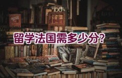 留学法国需多少分？