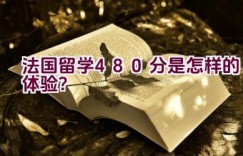 法国留学480分是怎样的体验？