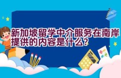 新加坡留学中介服务在南岸提供的内容是什么？