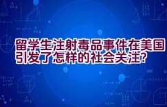 留学生注射毒品事件在美国引发了怎样的社会关注？