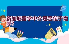 新加坡留学中介是否位于南岸？