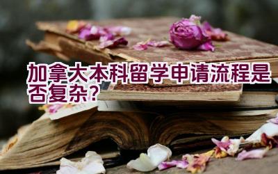 加拿大本科留学申请流程是否复杂？插图