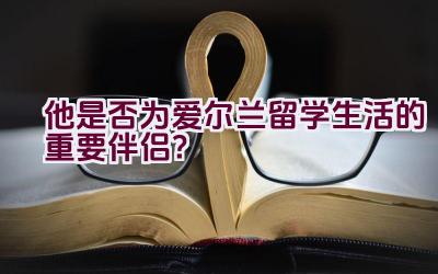 他是否为爱尔兰留学生活的重要伴侣？插图