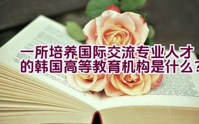 一所培养国际交流专业人才的韩国高等教育机构是什么？插图