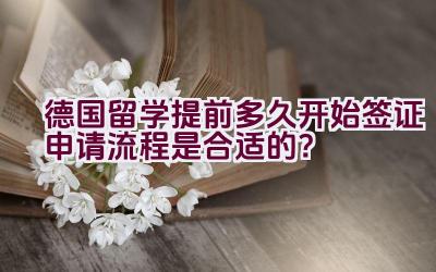 德国留学提前多久开始签证申请流程是合适的？插图