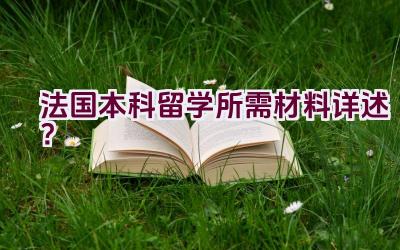 法国本科留学所需材料详述？插图