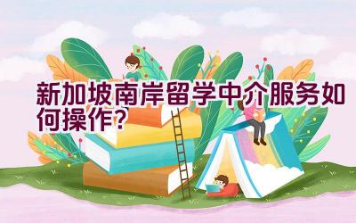 新加坡南岸留学中介服务如何操作？插图