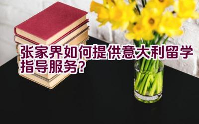 “张家界如何提供意大利留学指导服务？”插图