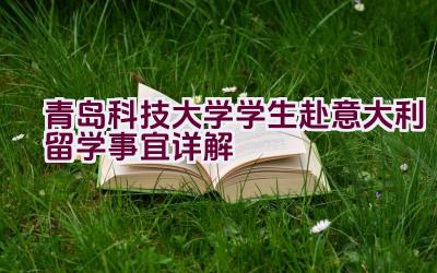 青岛科技大学学生赴意大利留学事宜详解插图