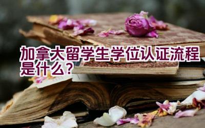 加拿大留学生学位认证流程是什么？插图